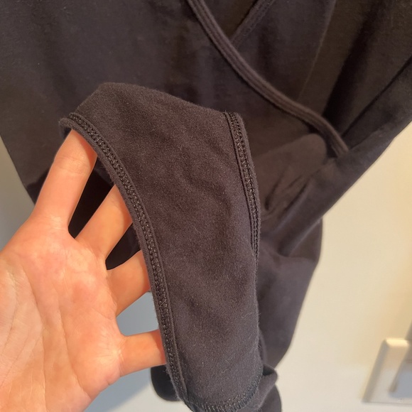 american apparel long-sleeve v-neck bodysuit - black, size S - Picture 5 of 8